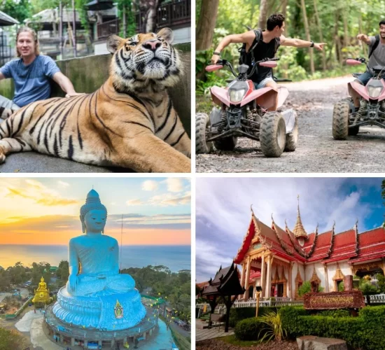 Phuket City Tour & Tiger Experience (ATV , Elephant Trekking , Chalong Temple , Big Buddha , Cashew nut factory)