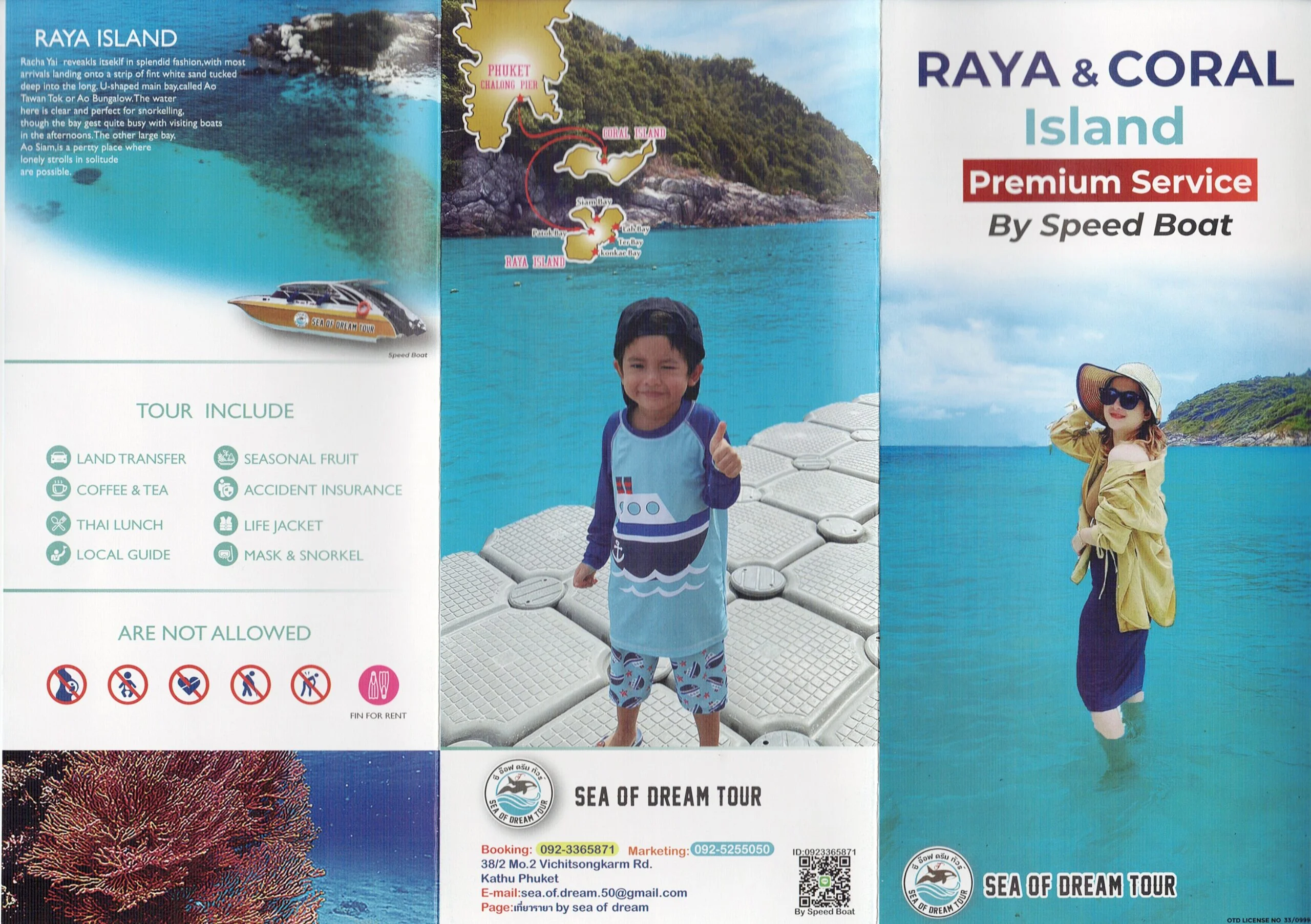 Full Day Trip Raya Island and Coral Island by speedboat