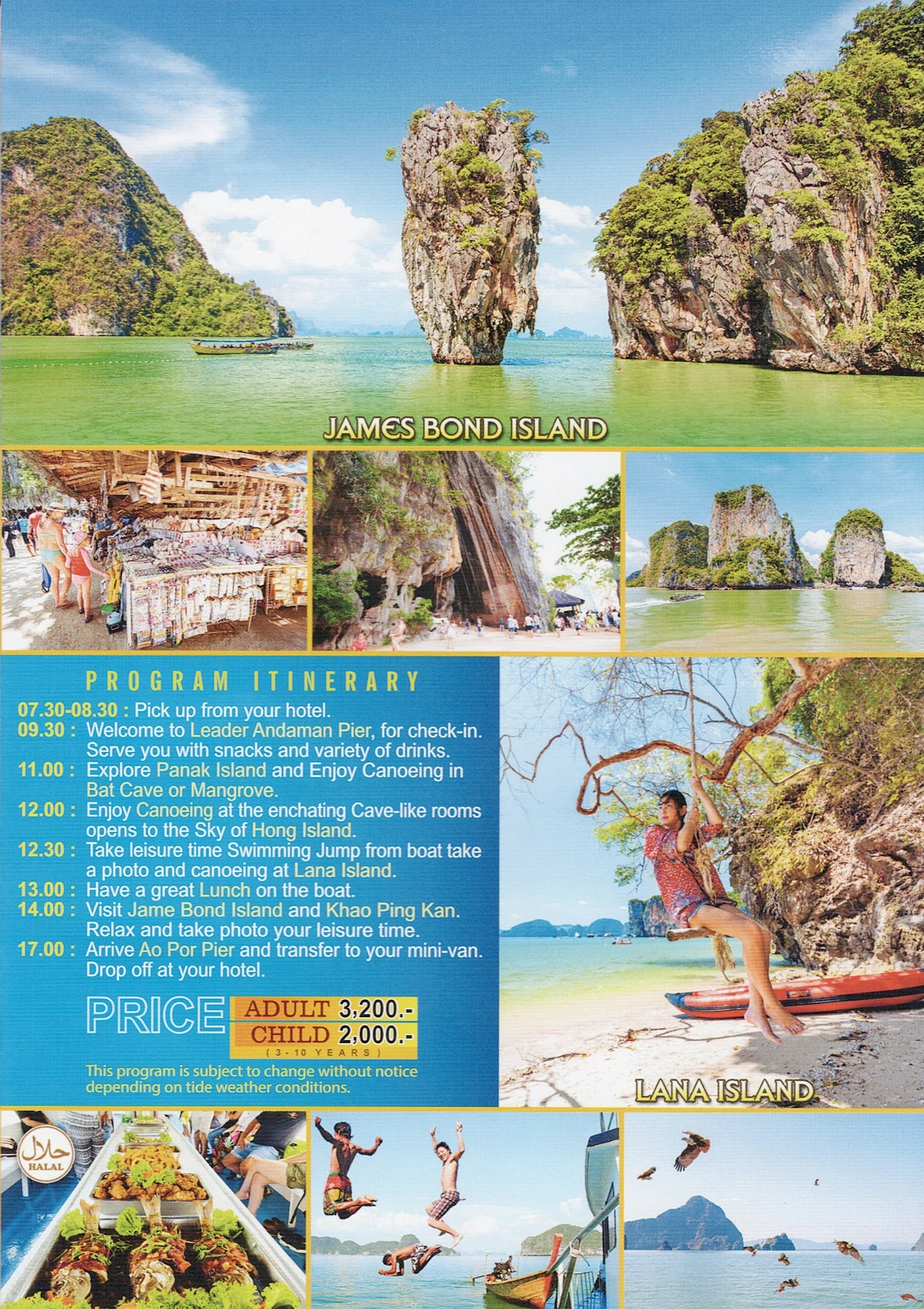 Full Day Trip Canoeing James Bond Island (Hong Island , Panak Island) By Big boat